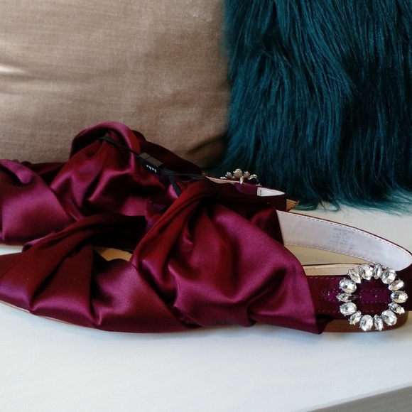 Zara Shoes - BRAND NEW ZARA SATIN SANDALS EMBELLISHED BUCKLE 37